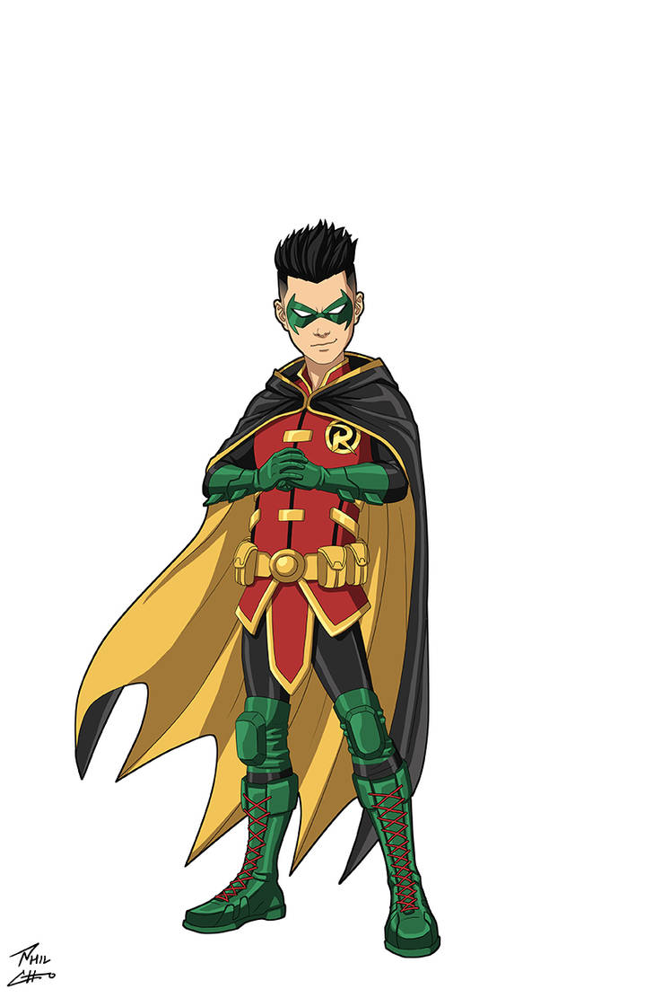 Damian Wayne Robin commission by phil-cho on DeviantArt