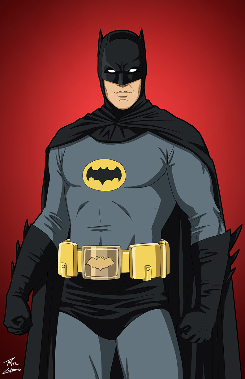 Batman Adam West Gray And Black By Phil cho On DeviantArt batman-adam-west-gray-and-black-by-phil-cho-on-deviantart