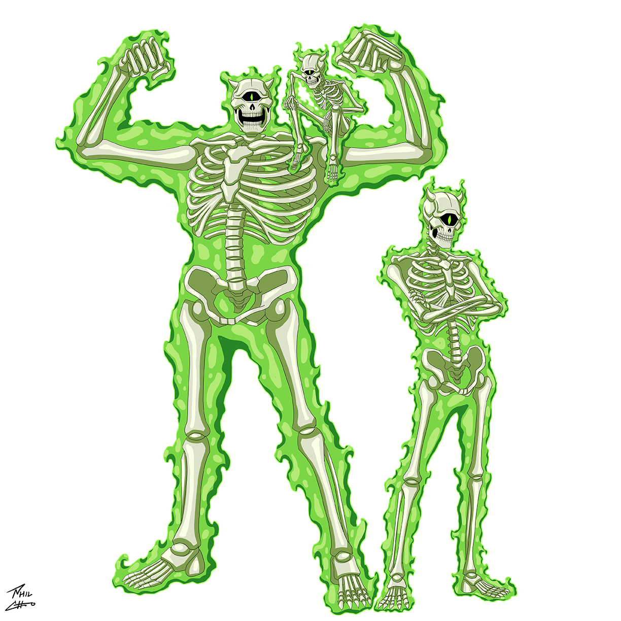 Skeleton Men commission by phil-cho on DeviantArt