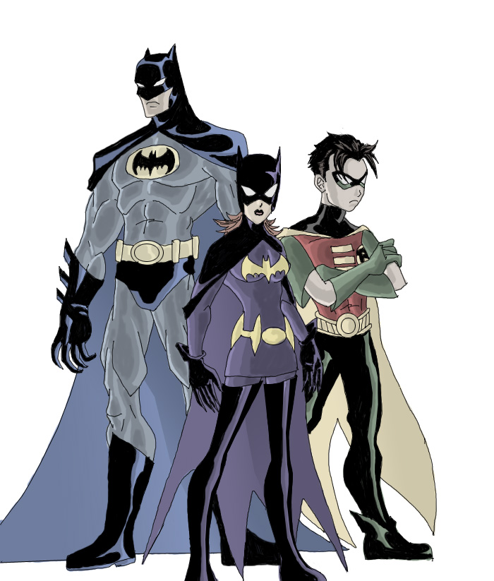 The Batman, Robin, and Batgirl by phil-cho on DeviantArt