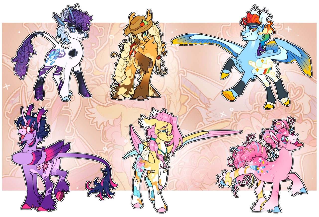Mlp Rd Mane MLP mane 6 redesigns by W-uf on DeviantArt