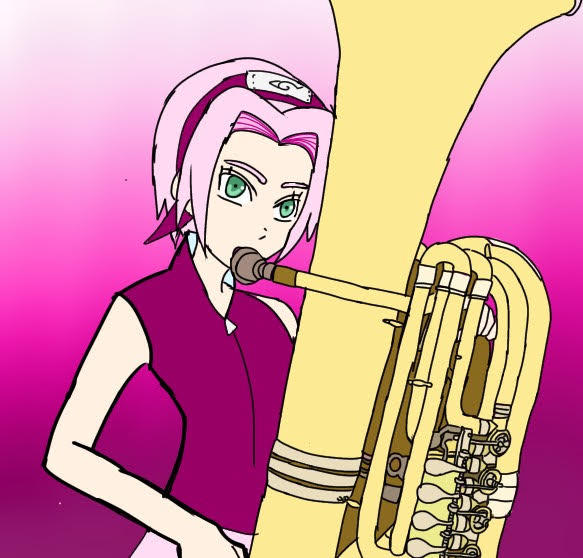 Sakura Playing The Tuba (Requested) by MadaraUchihaxOC on DeviantArt