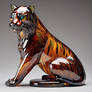 A Tiger Carnival Glass Full Side View Style