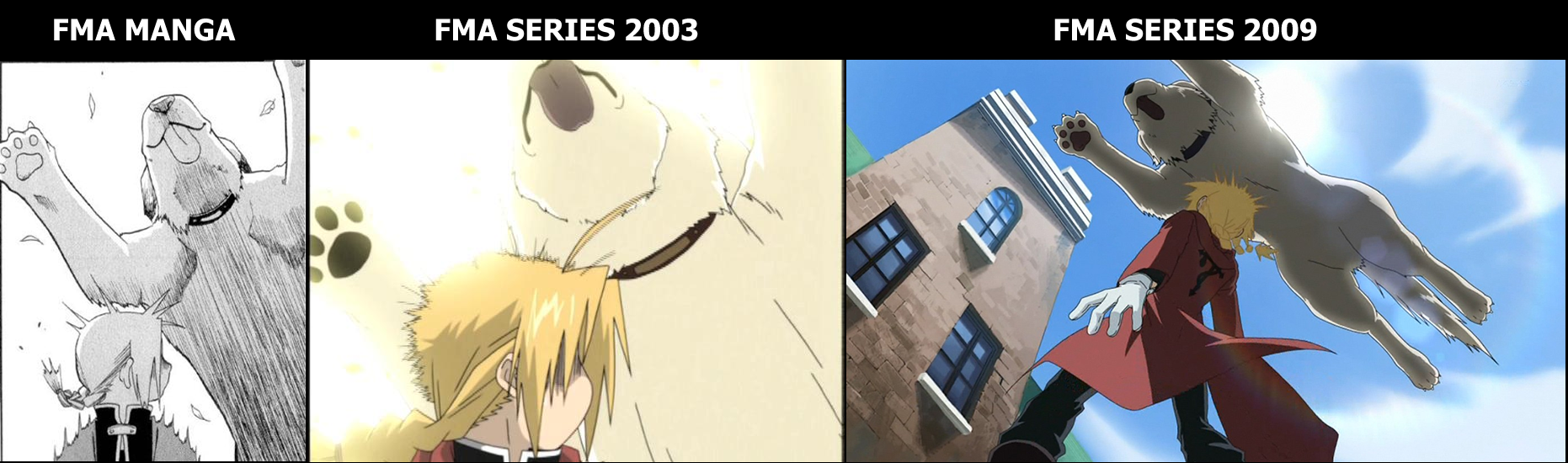 FMA MANGA VS FMA 2003 VS FMA 2009 #1