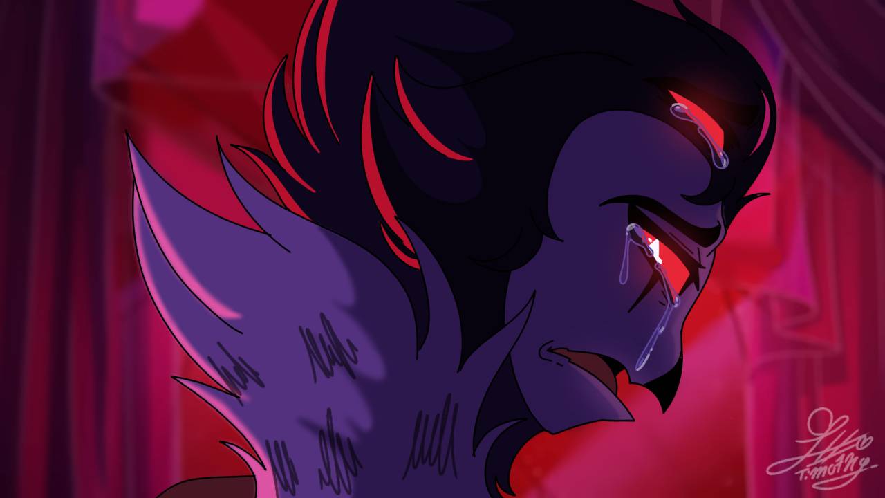 Stolas Back View Stolas (Redraw Scene) by KiwiPandoru on DeviantArt