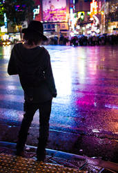 Rainy night in Shibuya