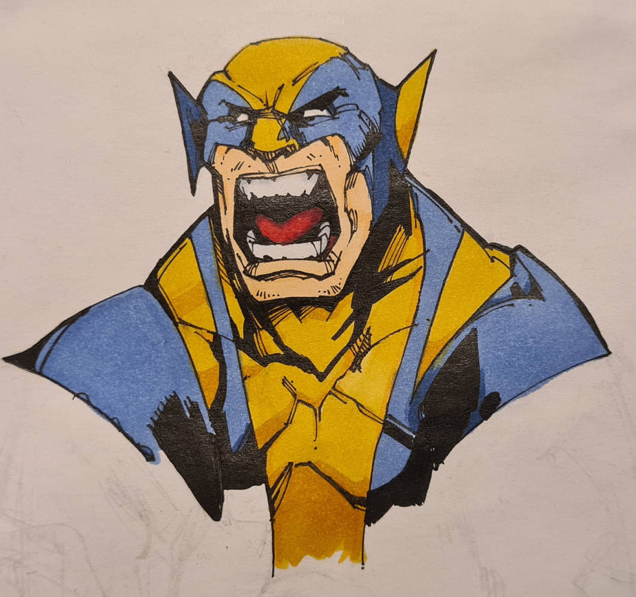 Wolverine Inking Wolverine. Ink, Copic sketch by Broppe on DeviantArt