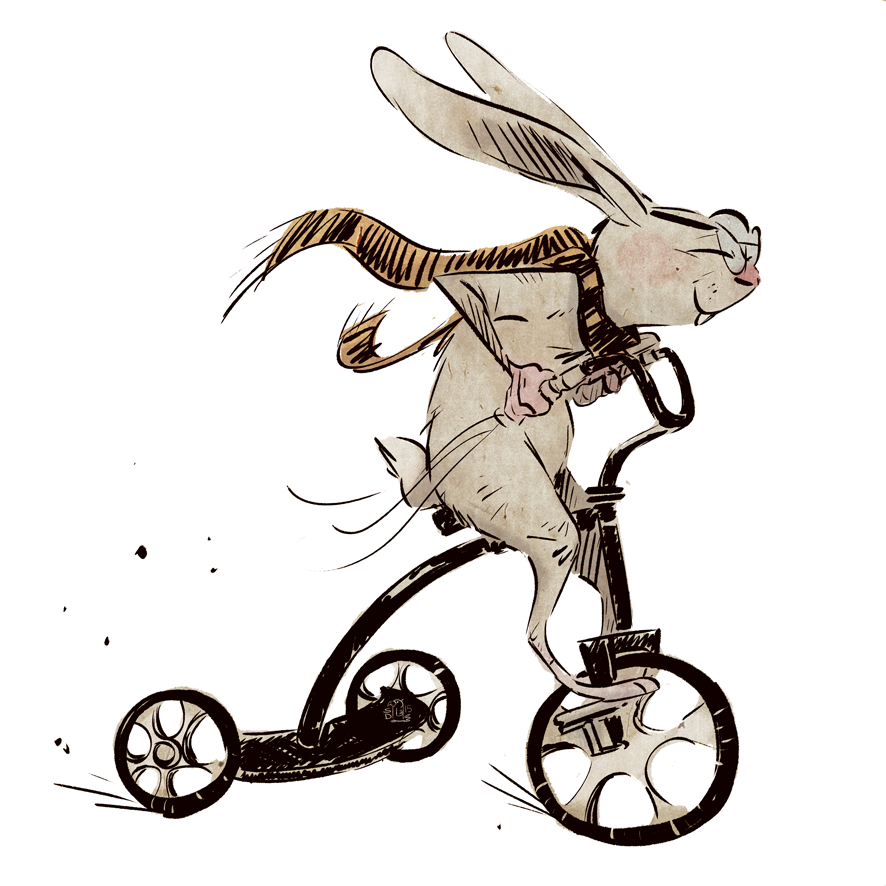 Lp Cover Rabbit Riding A Bike Rack Bunny on a bike by Lelpel on DeviantArt