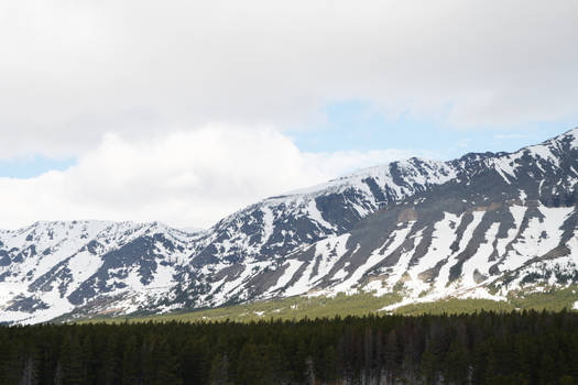 Montana Snowy Mountain Landscape