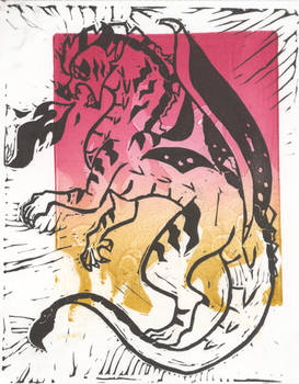 Flame Dragon Print