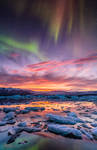 Aurora over Jokulsarlon by BSGuyIncognito