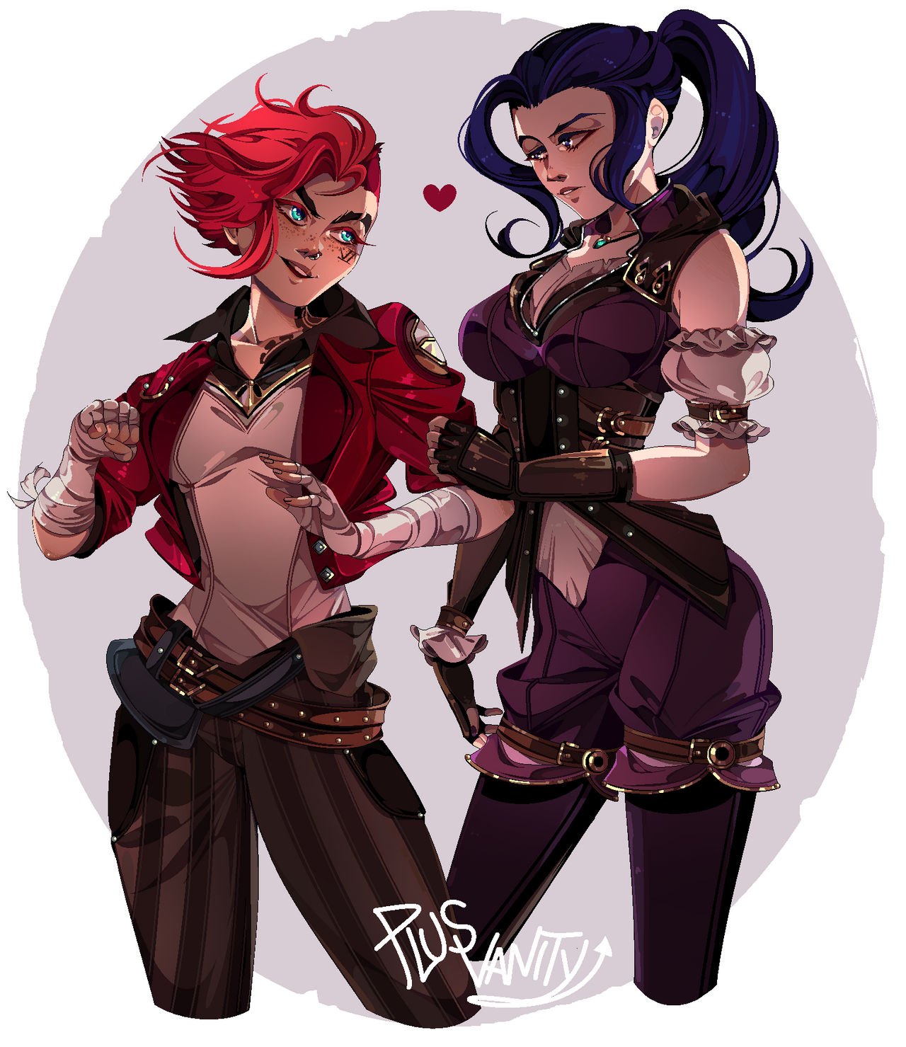 Vi and Caitlyn by PlusVanity on DeviantArt