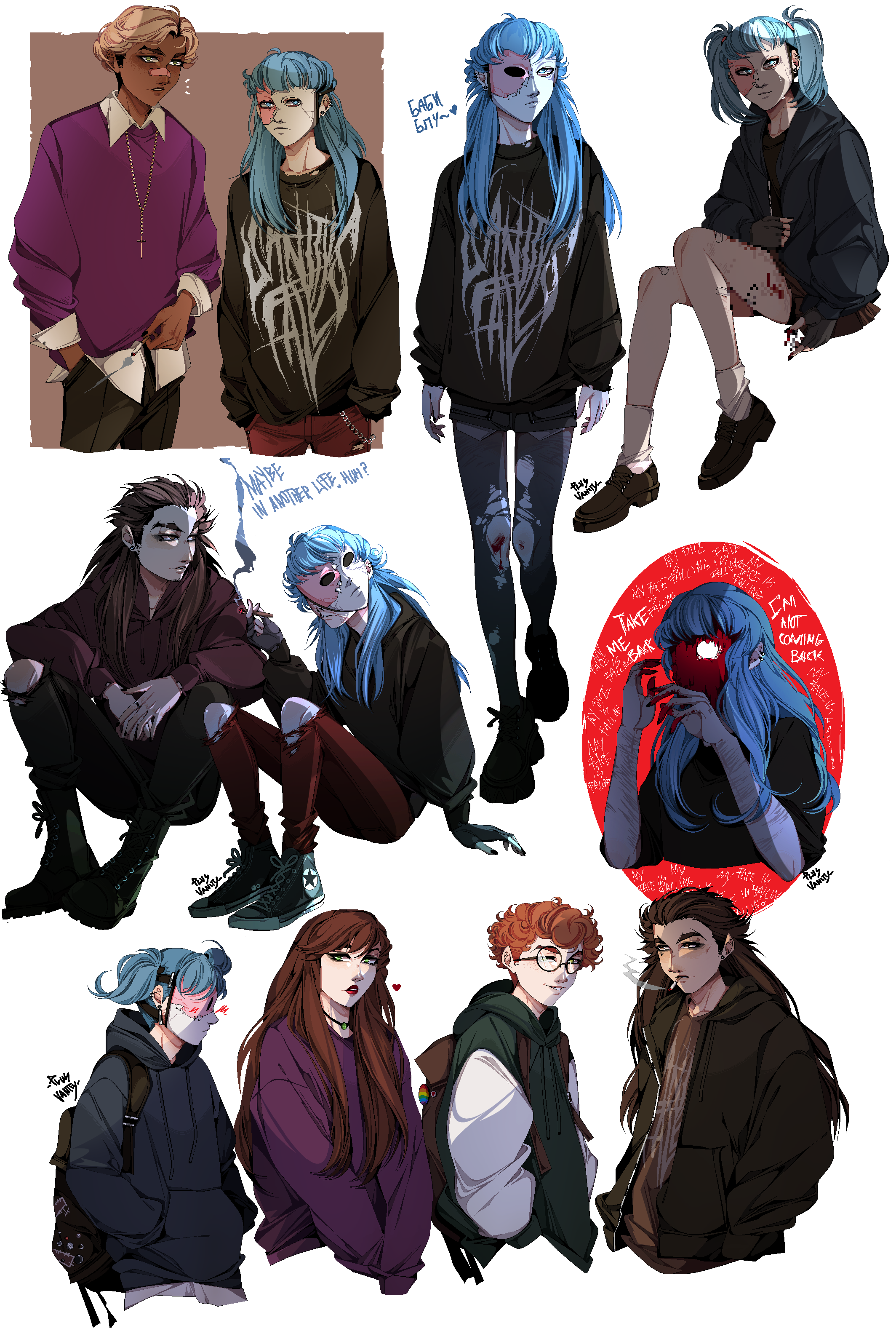 more doodles- Sally Face by PlusVanity on DeviantArt