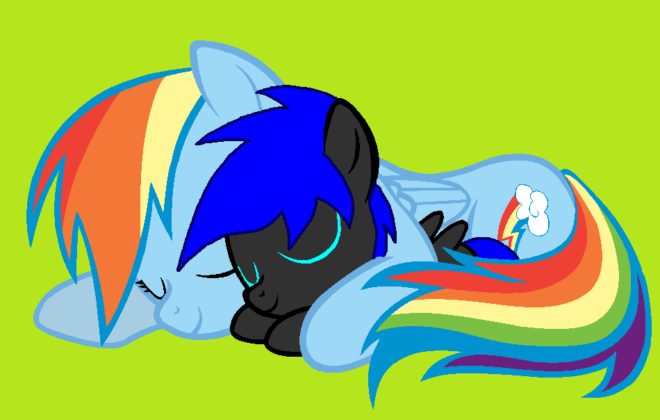 Sleeping With Rainbow Dash.