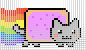 Nyan Cat Pixel art , Cat, purple, animals, text png
