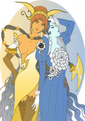 COM : Gijinka Raichu and Poliwhirl