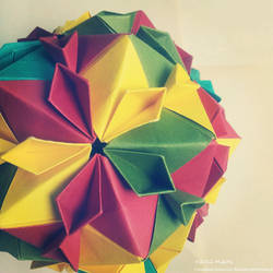 Modular Origami (Cherry Blossom Ball) 2