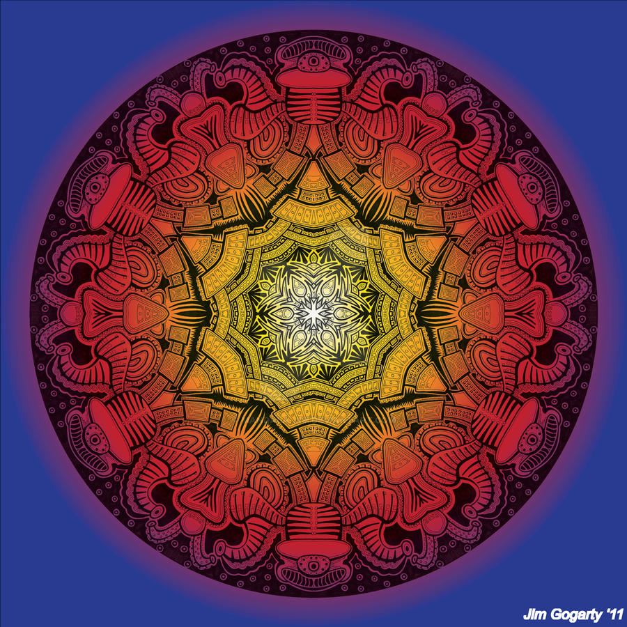 Mandala drawing 11 colour v3