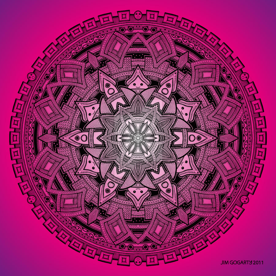 Mandala drawing 25 PINK