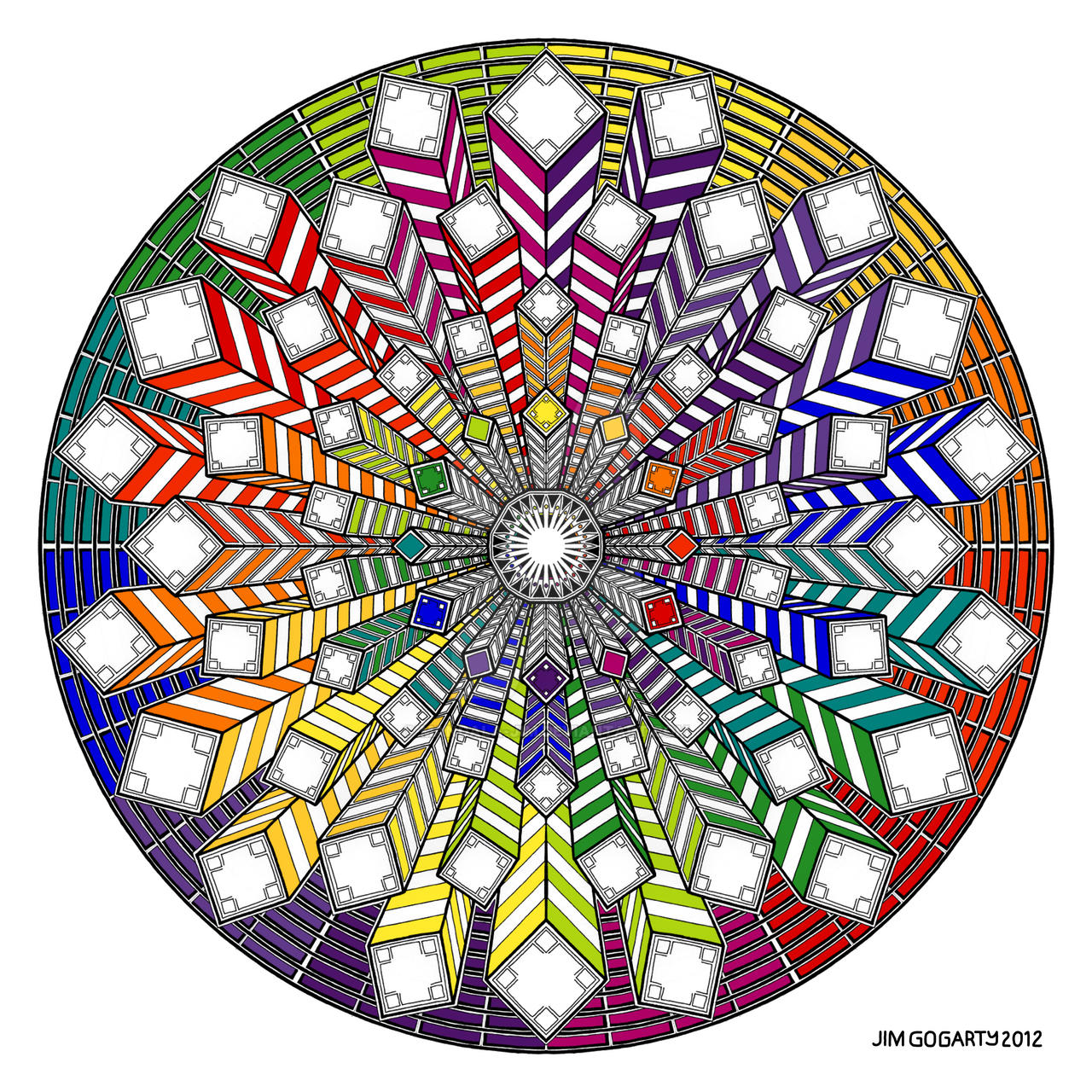 Mandala 38 - Rainbow coloured