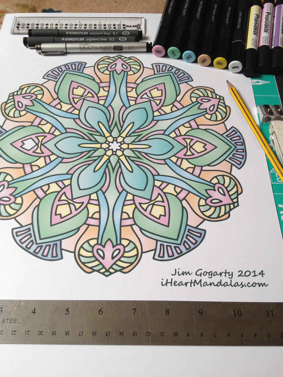 Mandala template from The Mandala Coloring Book