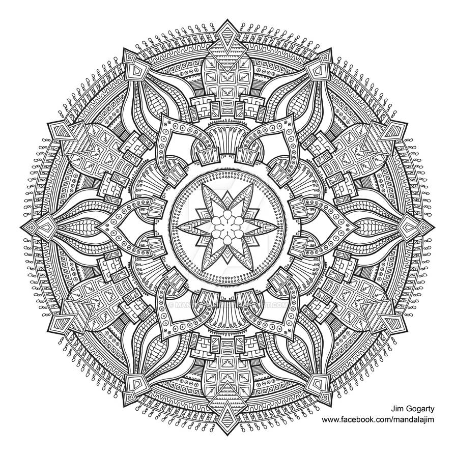 Preview of Advanced Mandala A200 Coloring Book 20 by Mandala Jim on ...