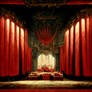 grand theater. It had red velvet chairs and red cu