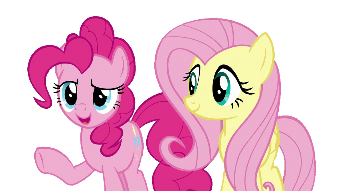 Pinkie Pi Pinkie Pie and Fluttershy (transparent BG) by TadashiSatoru on DeviantArt