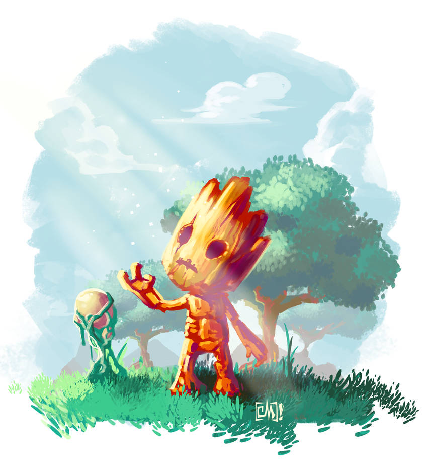 Groot Growing Tree Groot! Grow!! by cmetznerdotcom on DeviantArt