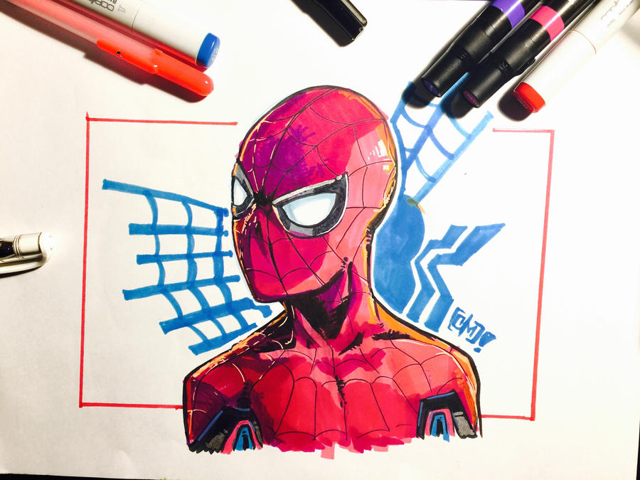 Spider-Man Homecoming Drawing! by cmetznerdotcom on DeviantArt