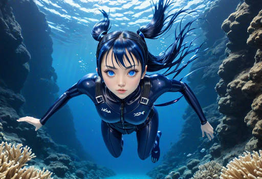 Blue Idoru underwater