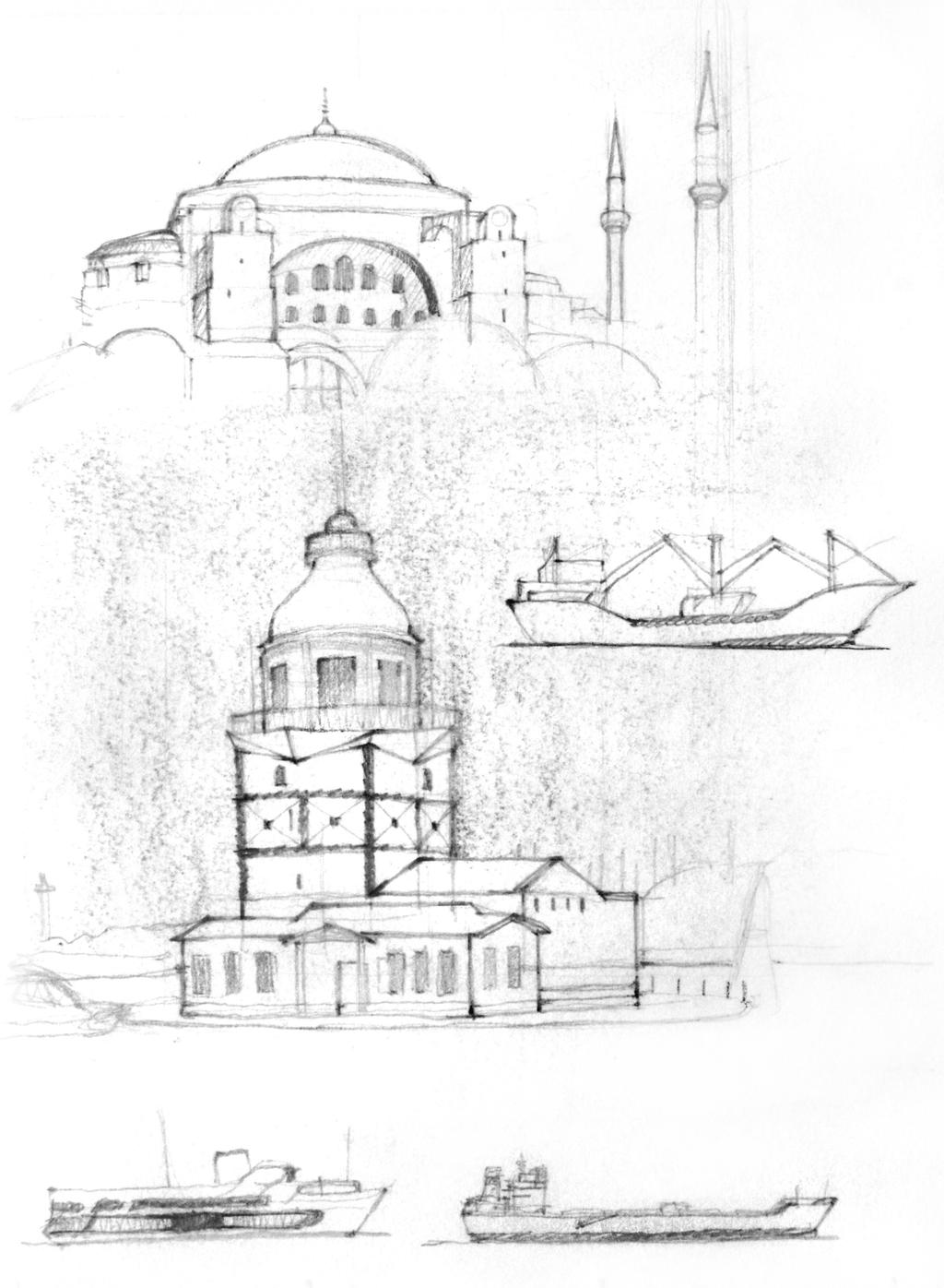 istanbul ayasofya kiz kulesi by