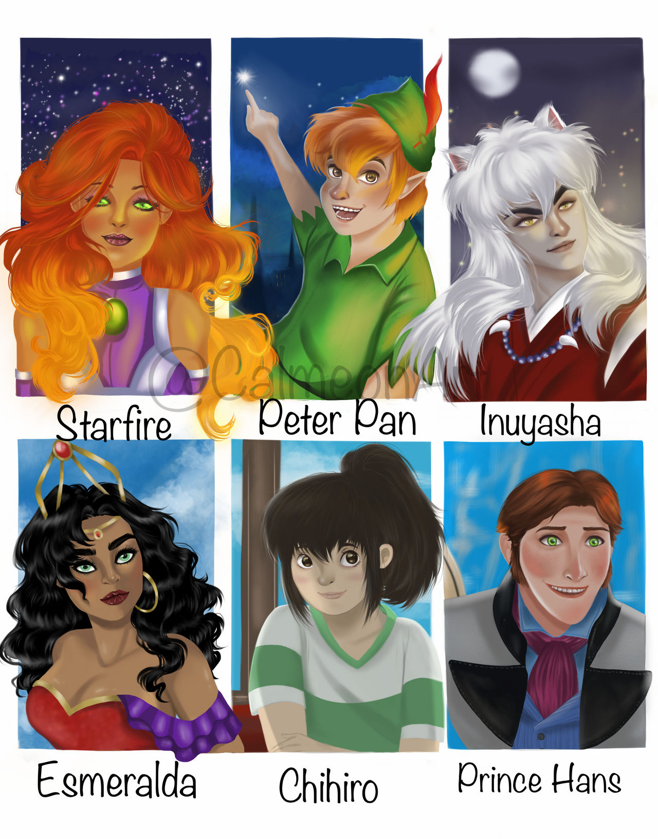 Redraw characters challenge by CalmeonArt on DeviantArt