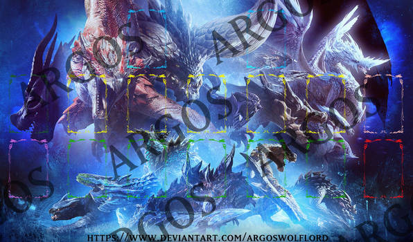 Playmat Monster Hunter Iceborn for Yu-Gi-Oh!