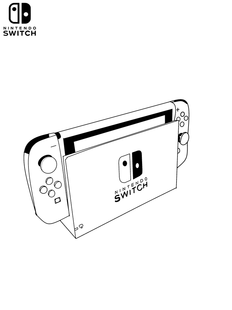 Nintendo Switch colouring page by TrinityD12 on DeviantArt
