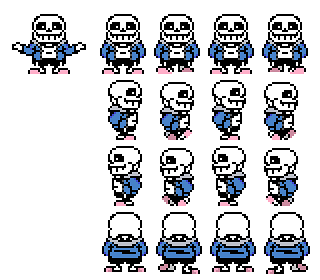 Sans Overworld Sprite Sheet by EpicMkMetaKnight on DeviantArt