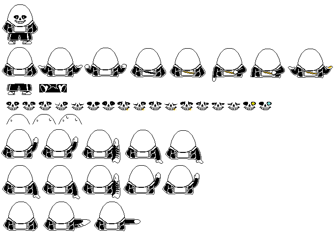 Sans Battle Sprites by flambeworm370 on DeviantArt