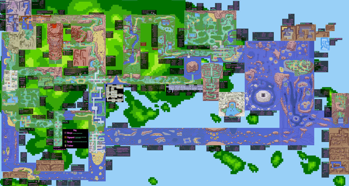 Hoenn Map Detailed