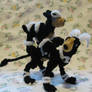 Pipe Cleaner Houndoom and Houndour Piggy Back