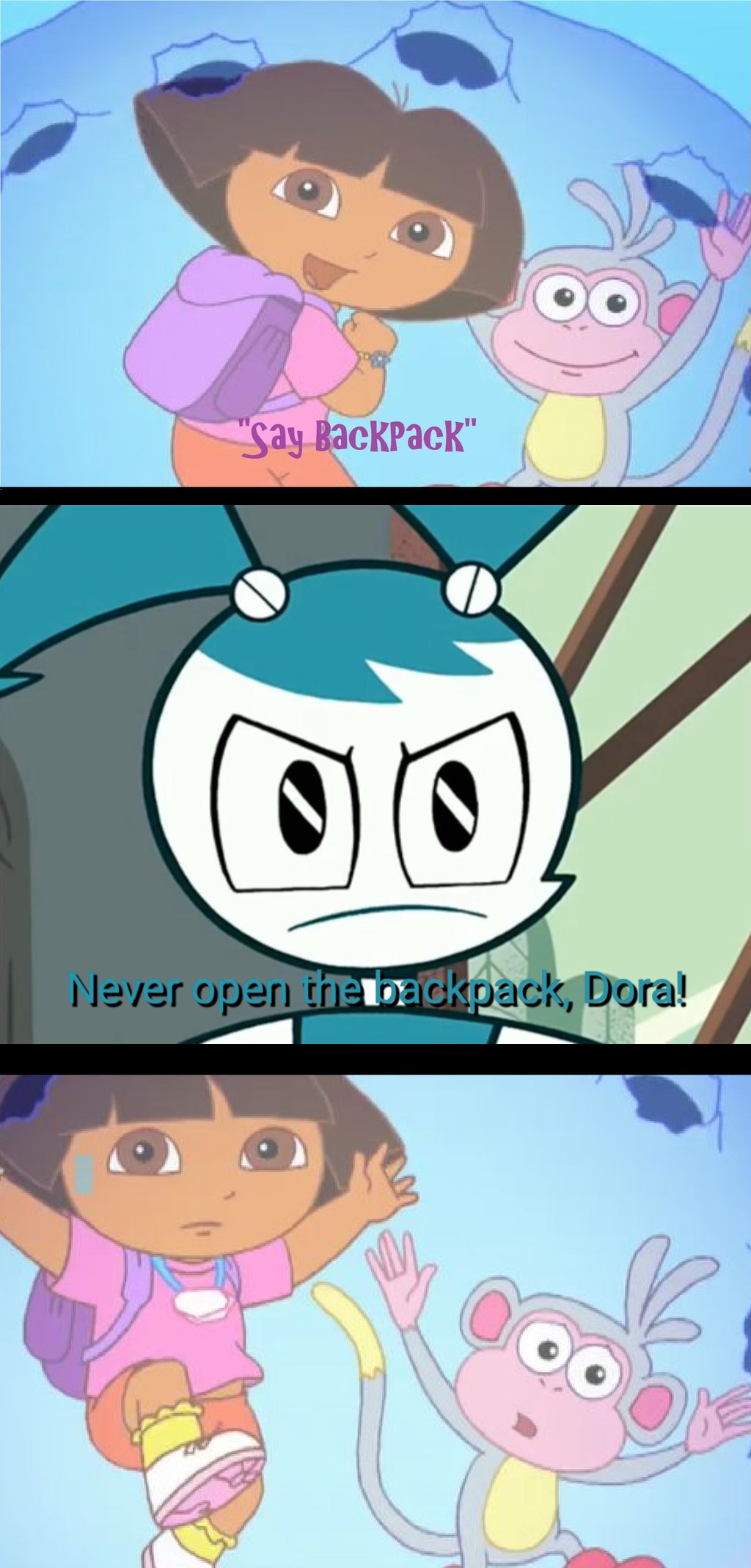 Backpack Attacking Dora Jenny refuses Dora to open the backpack by TimothySpencer2022 on DeviantArt