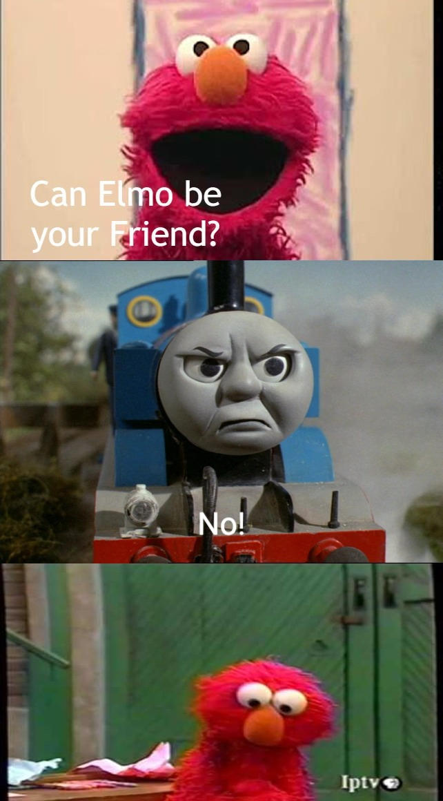 Tim Elmo Thomas says no to Elmo by TimothySpencer2022 on DeviantArt