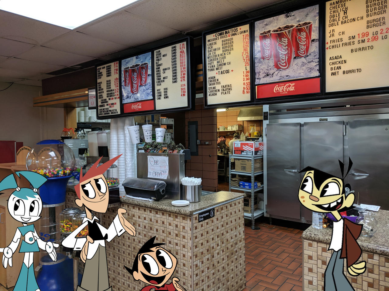 Jim Wakemanart Decatur Jenny Wakeman and her friends are at Jim's Burgers by ...