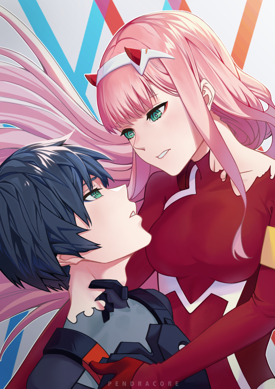 💙🌺Zero Two & Hiro🌺💙 _ _ Anime~ Darling in the Franxx _ _ ~follow my  friends🌸💞🌸✔️ @k_vampir_makota_zuika_k @lamka_official @victo.achumi…