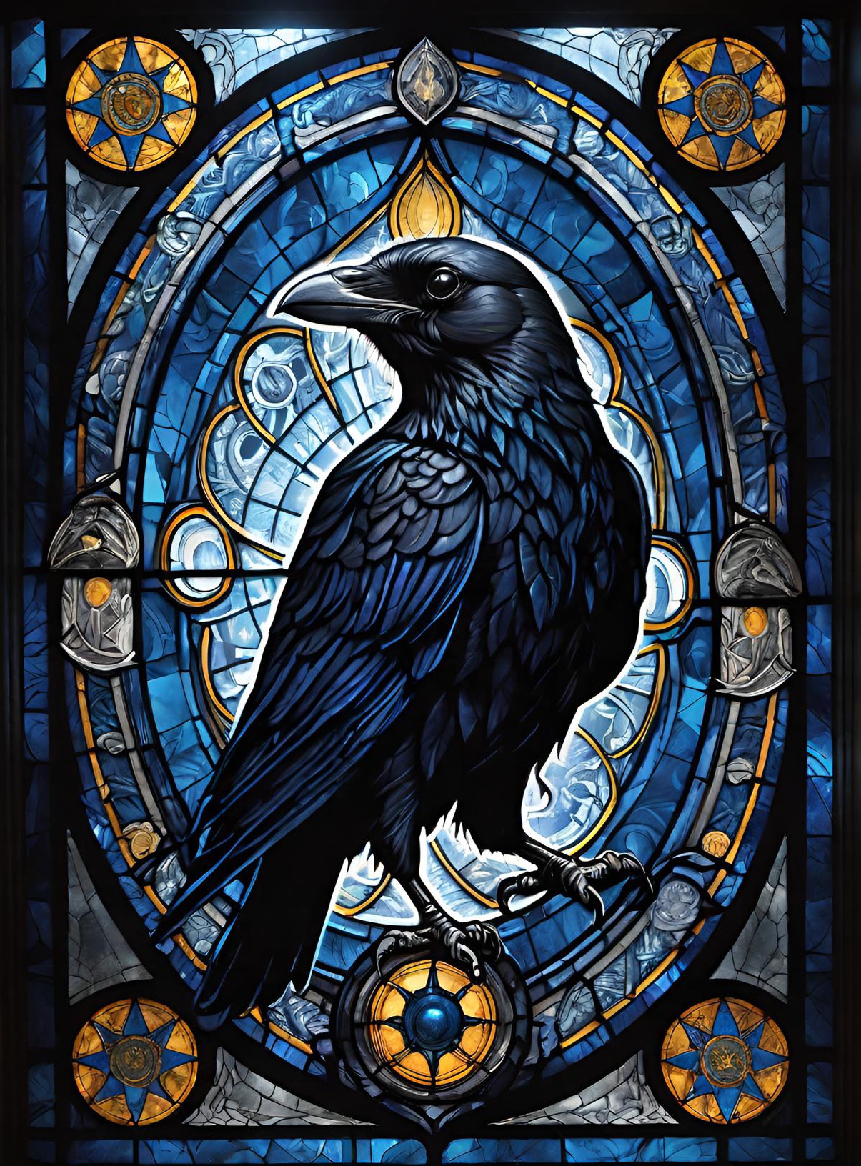 Ravenclaw strained glass window by Majorcreator22 on DeviantArt