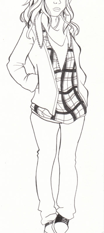 Fashion Study -- Cropped Plaid