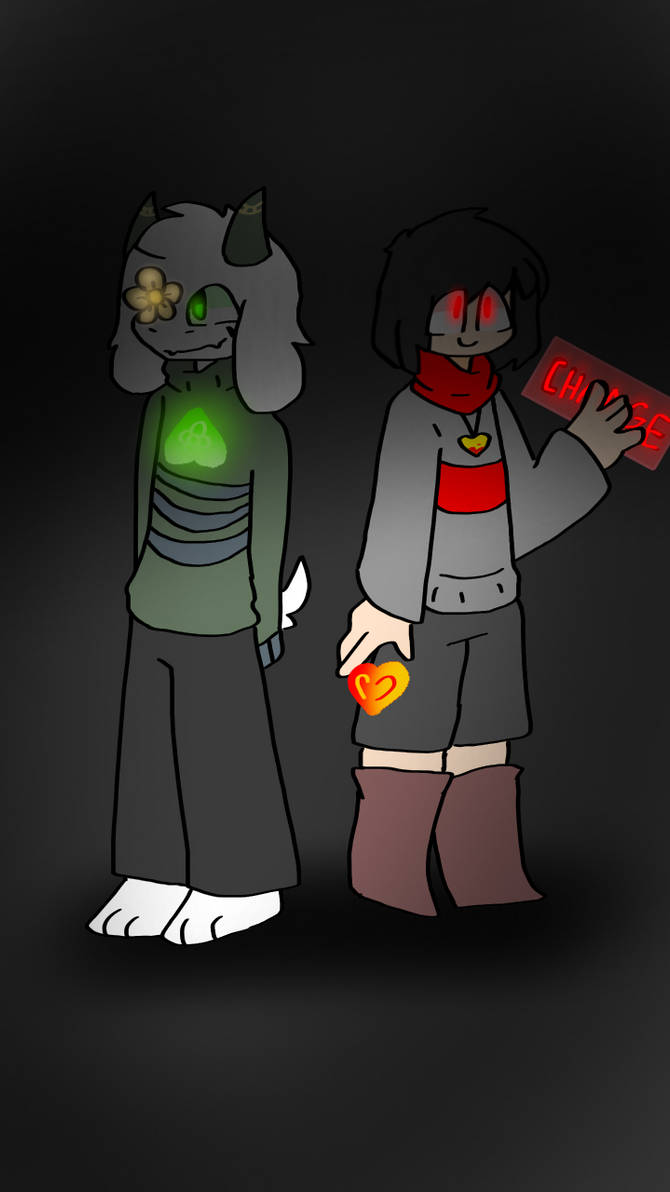 Changetale asriel and chara by Twisted3ddie on DeviantArt