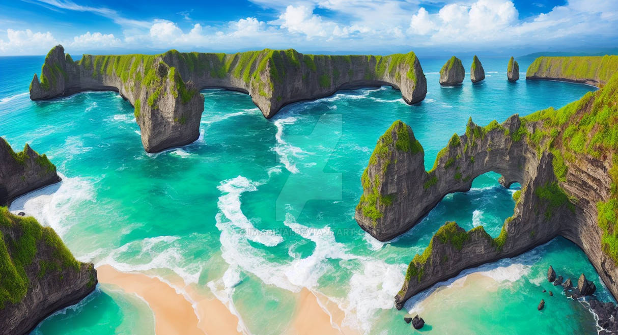 Balangan Beach (Pantai Balangan), Bali - NFT by ImaginAI on DeviantArt