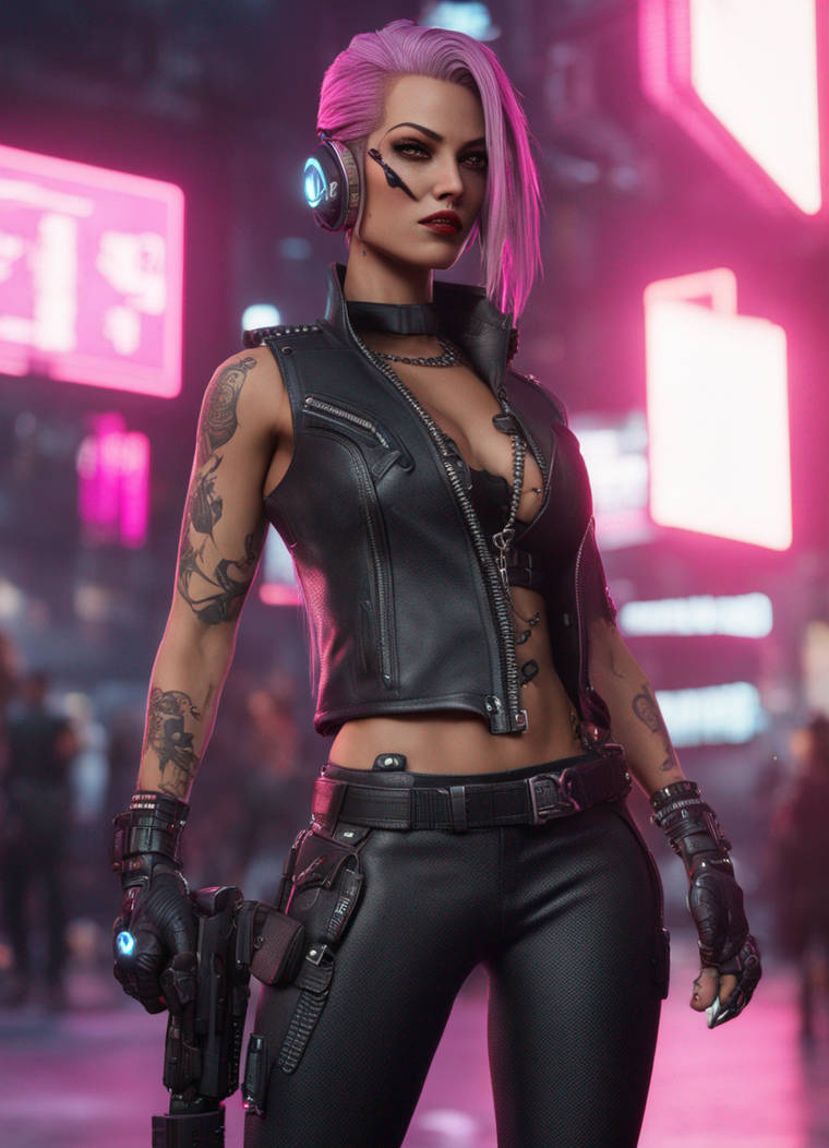Cyberpunk Jinx Mafia Character
