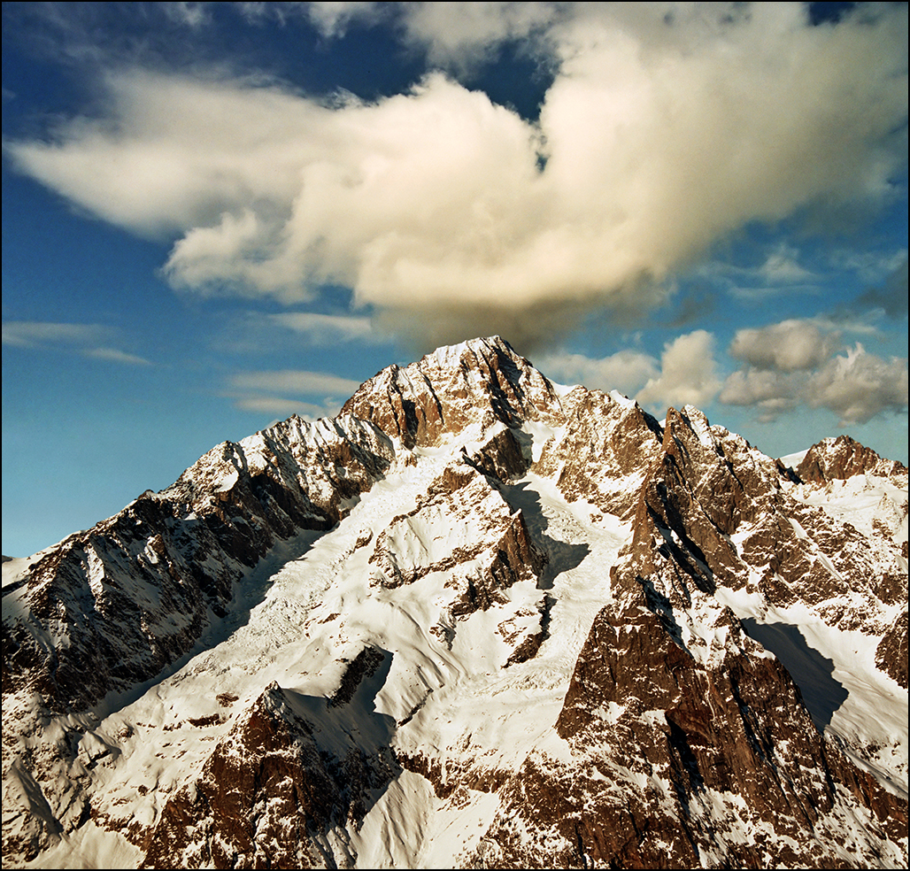 Glorious Mont Blanc peaks - View from Courmayeur