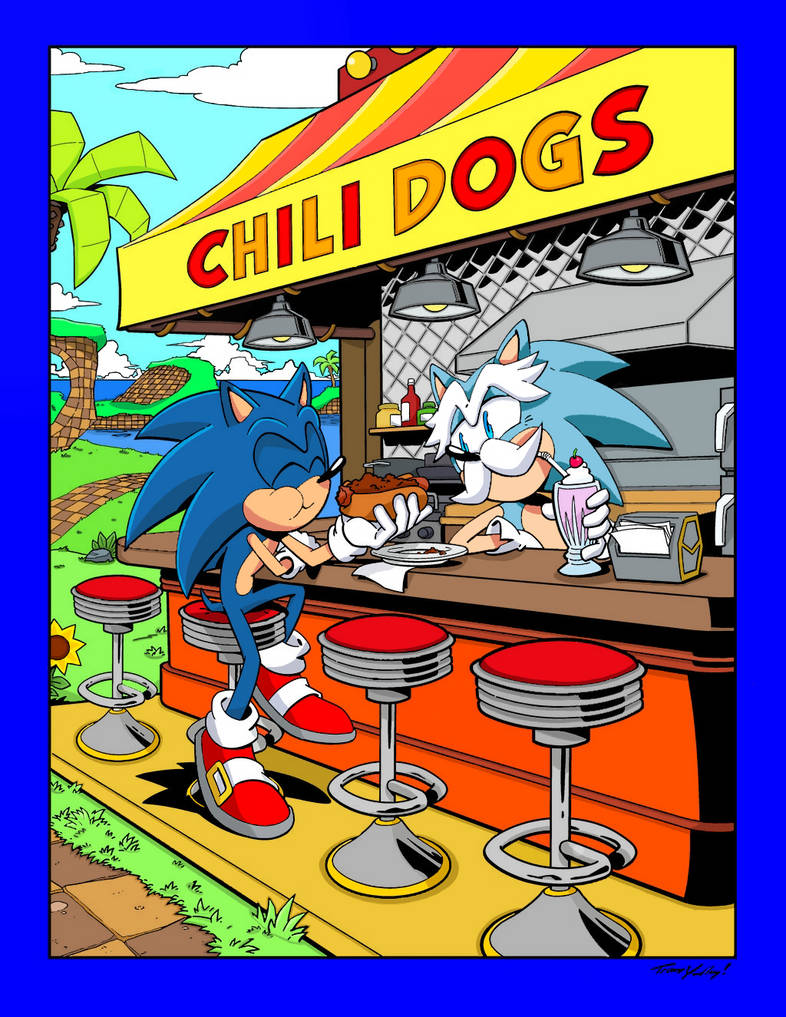 Sonic At Uncle Chuck s Chili Dogs Colored By CJthechillsonicfan On sonic-at-uncle-chuck-s-chili-dogs-colored-by-cjthechillsonicfan-on